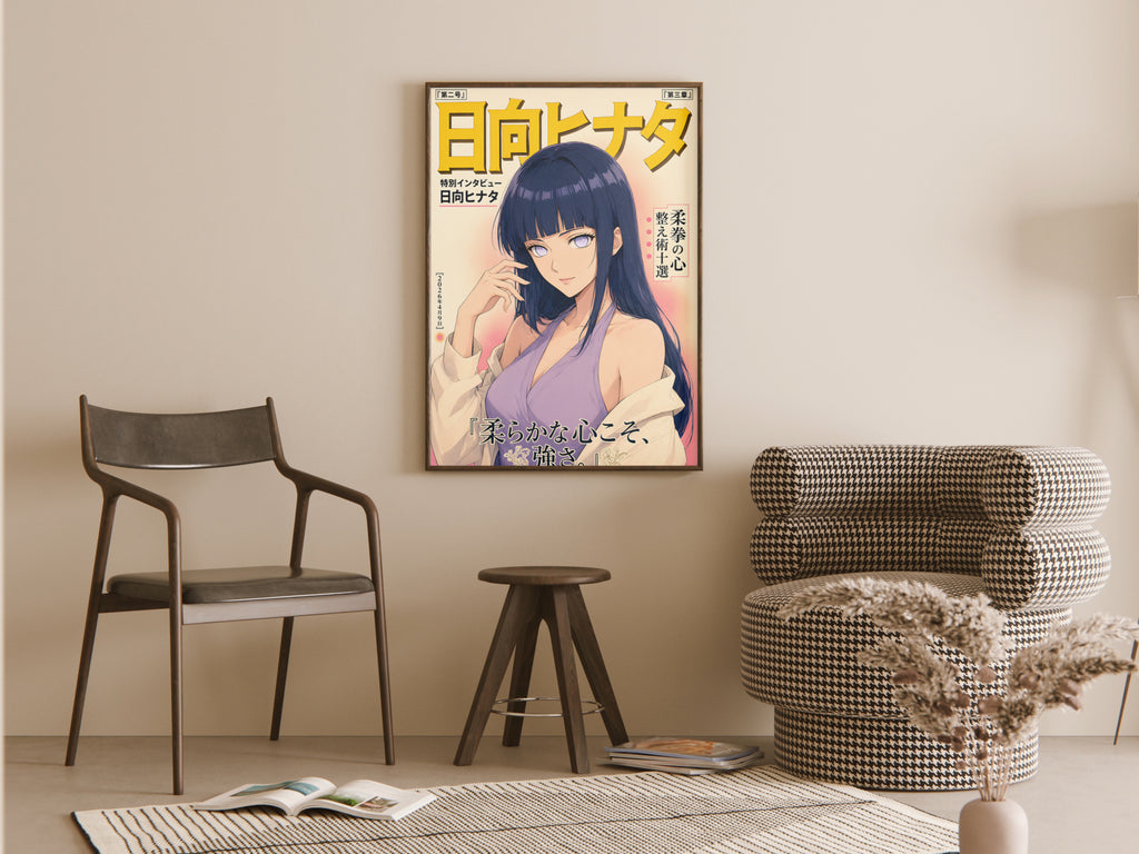 Naruto Hinata Lavender Magazine Cover Anime Poster — room