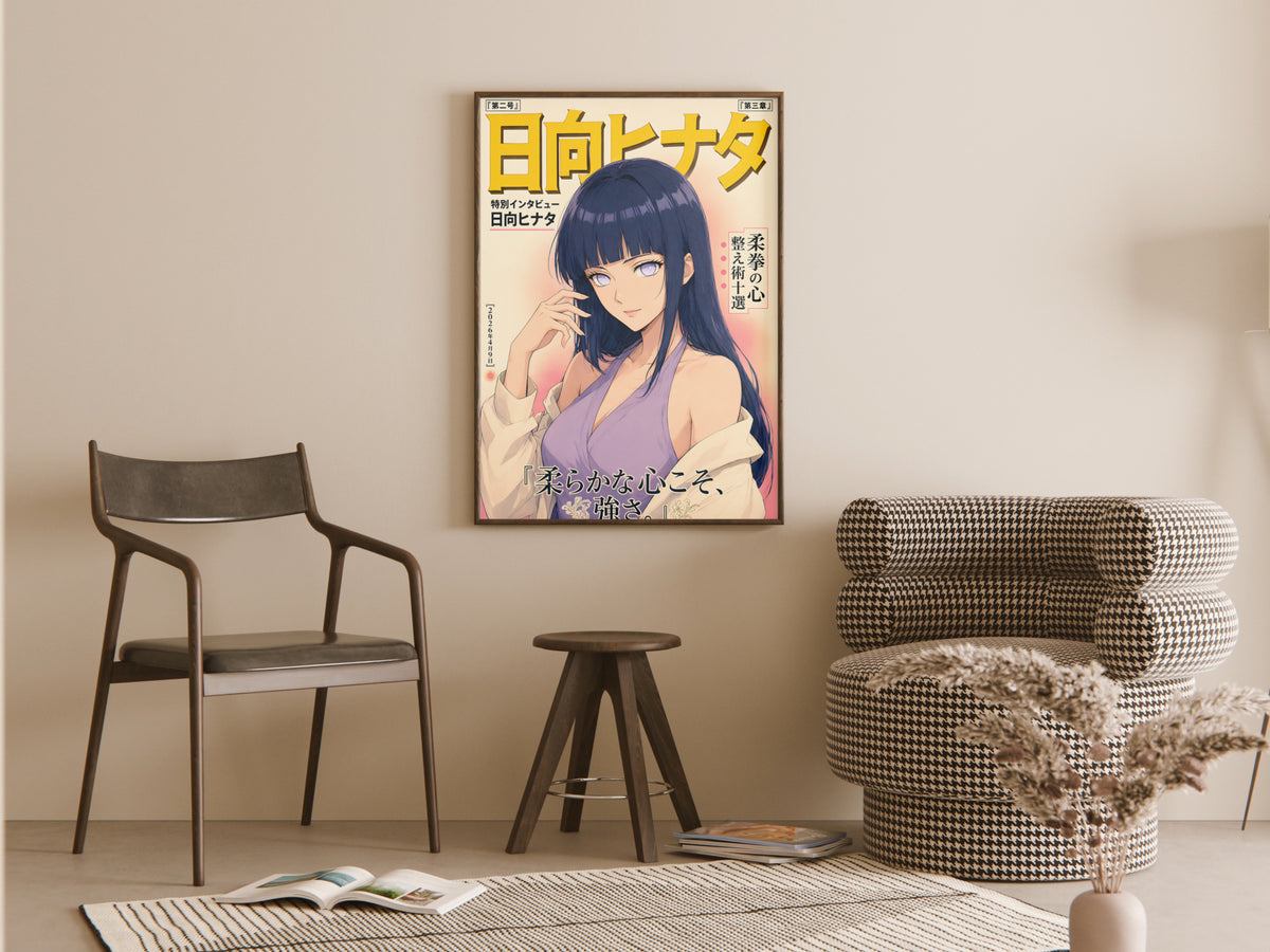 Naruto Hinata Lavender Magazine Cover Anime Poster — room