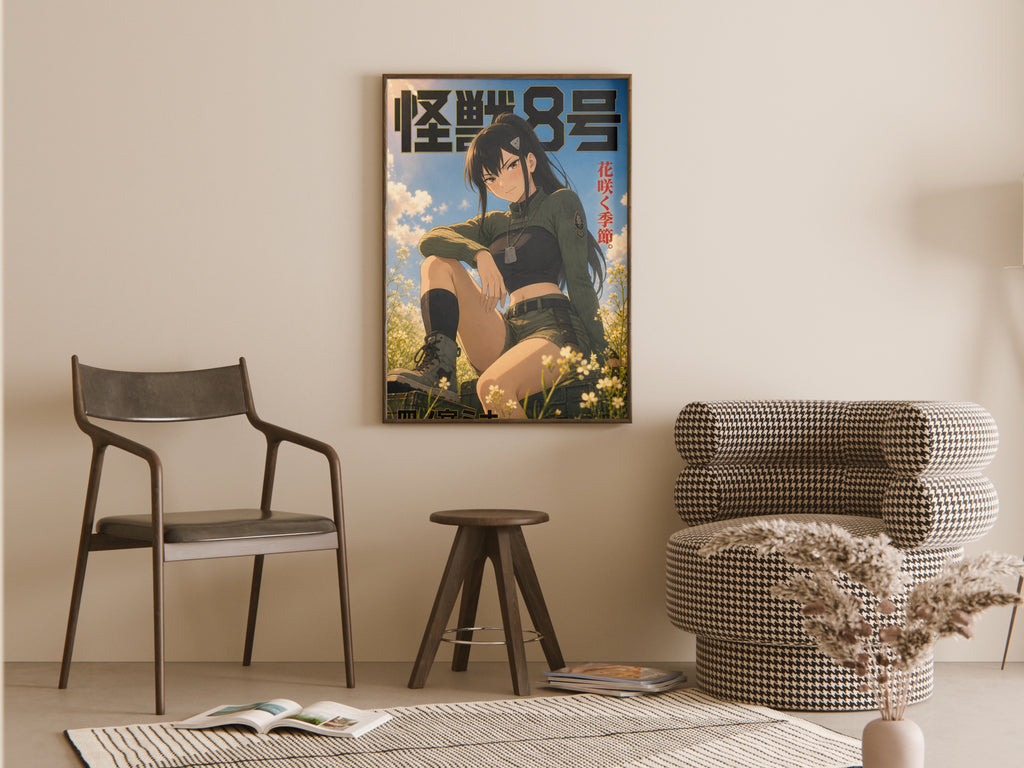 Kaiju No. 8 Mina Ashiro Sunlit Meadow Editorial Anime Poster — room