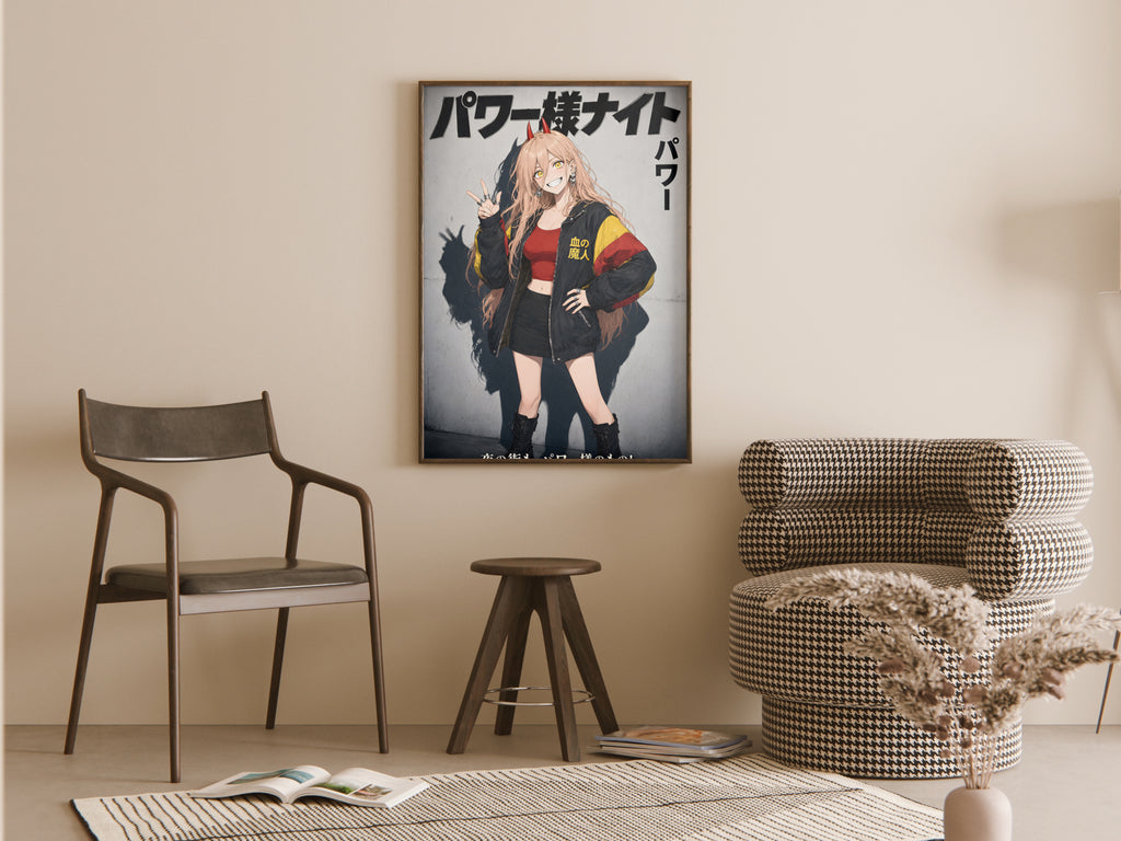 Chainsaw Man Power Moto Jacket Anime Poster — room