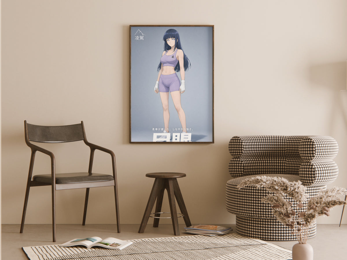 Naruto Hinata Lavender Athletic Anime Poster — room