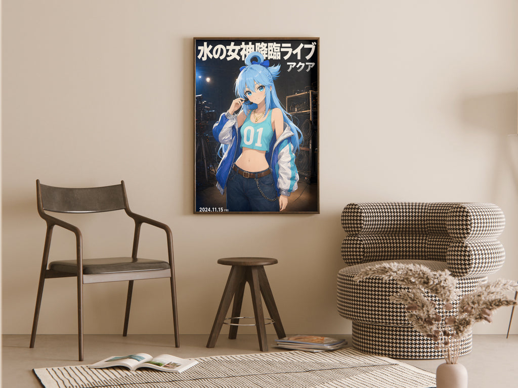 KonoSuba Aqua Backstage Portrait Anime Poster — room