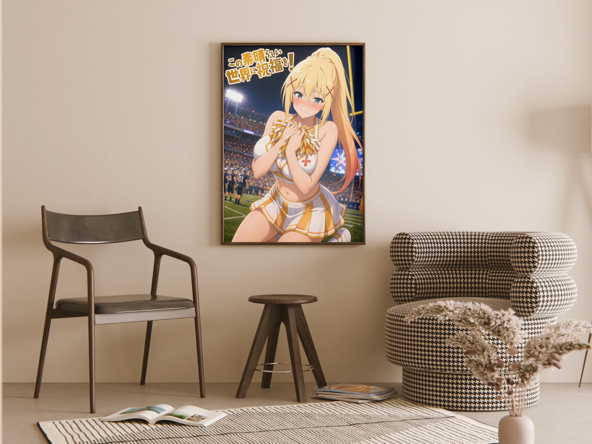 KonoSuba Darkness Gold Cheerleader Anime Poster — room