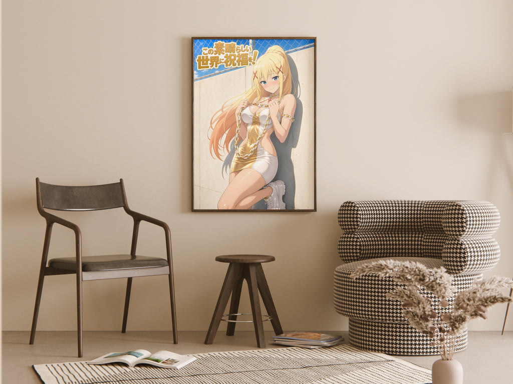 KonoSuba Darkness Gold Summer Fashion Anime Poster — room