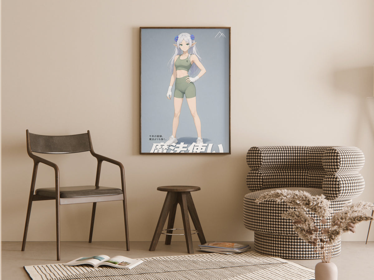 Frieren Green Training Set Anime Poster — room