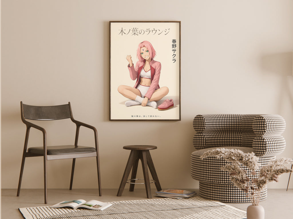 Naruto Sakura Pink Lounge Anime Poster — room