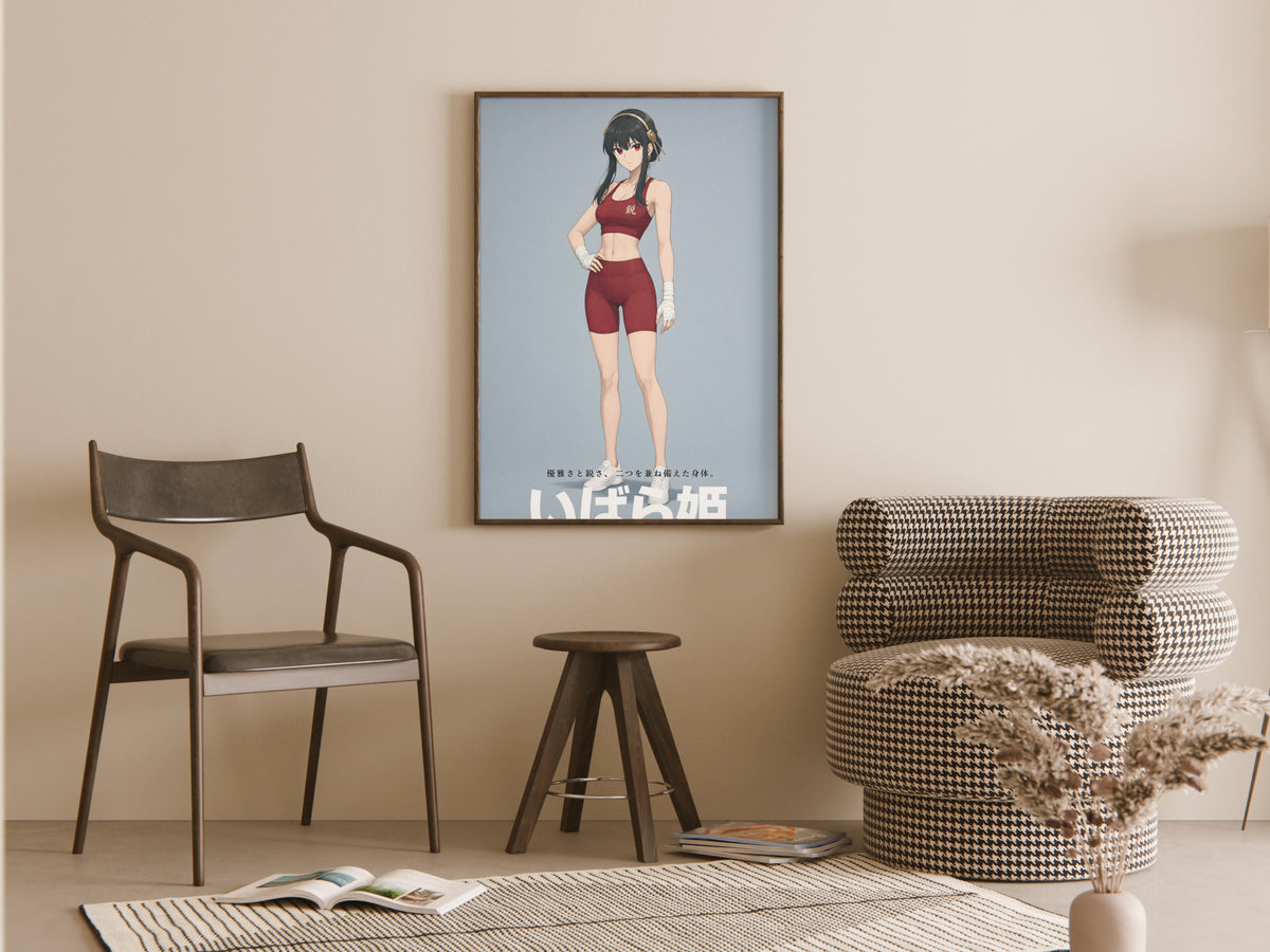 Spy x Family Yor Red Athletic Portrait Anime Poster — room