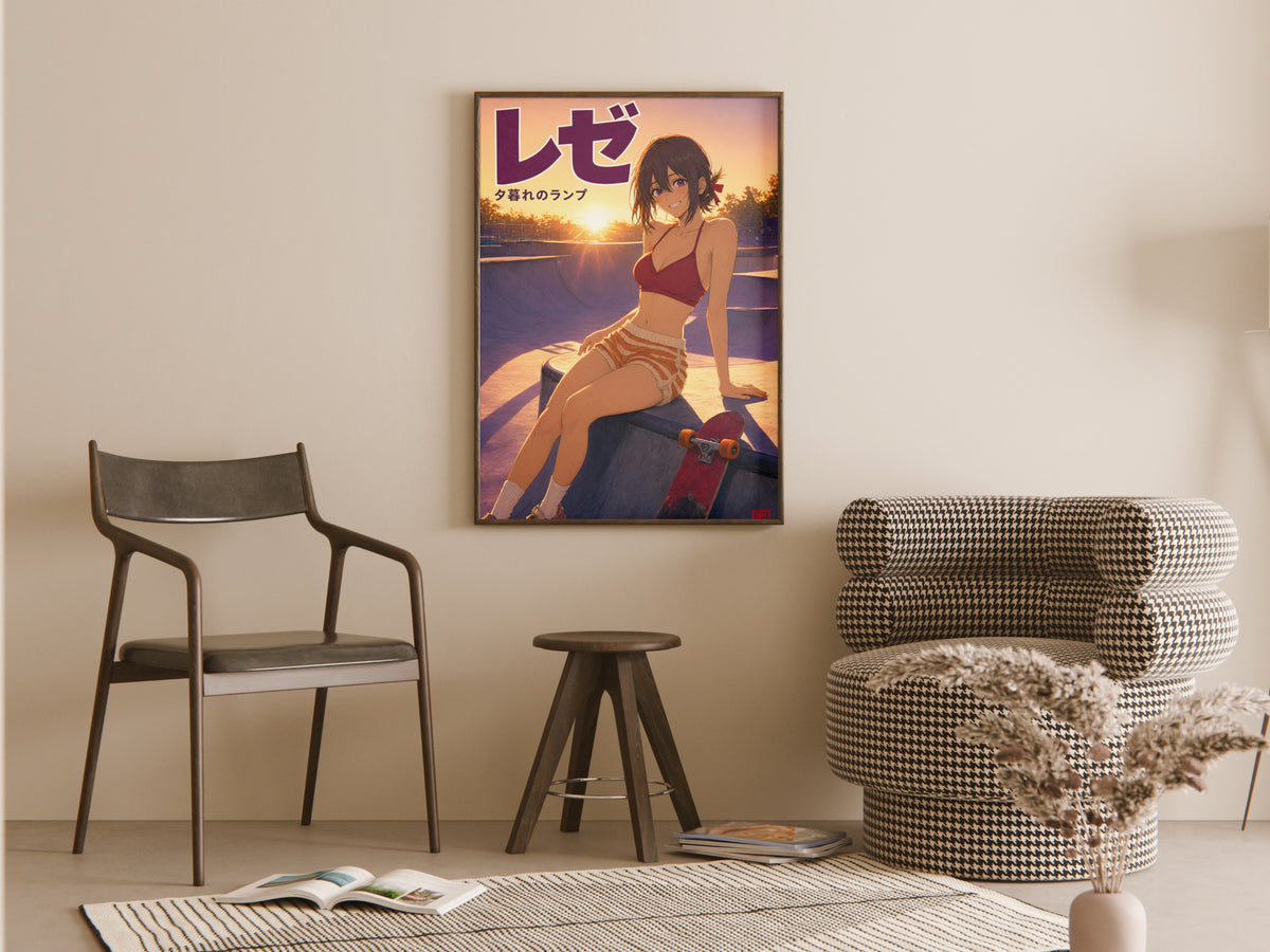 Chainsaw Man Reze Skate Park Anime Poster — room