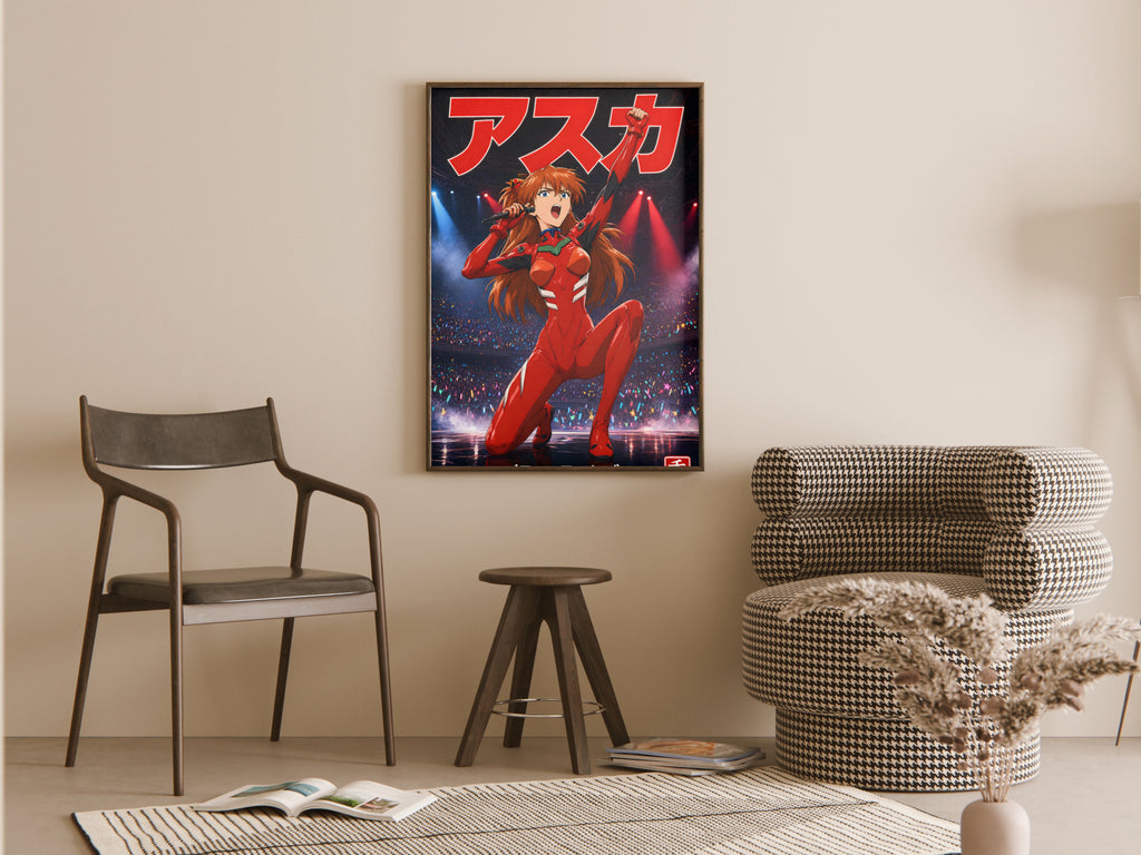 Evangelion Asuka Concert Stage Anime Poster — room