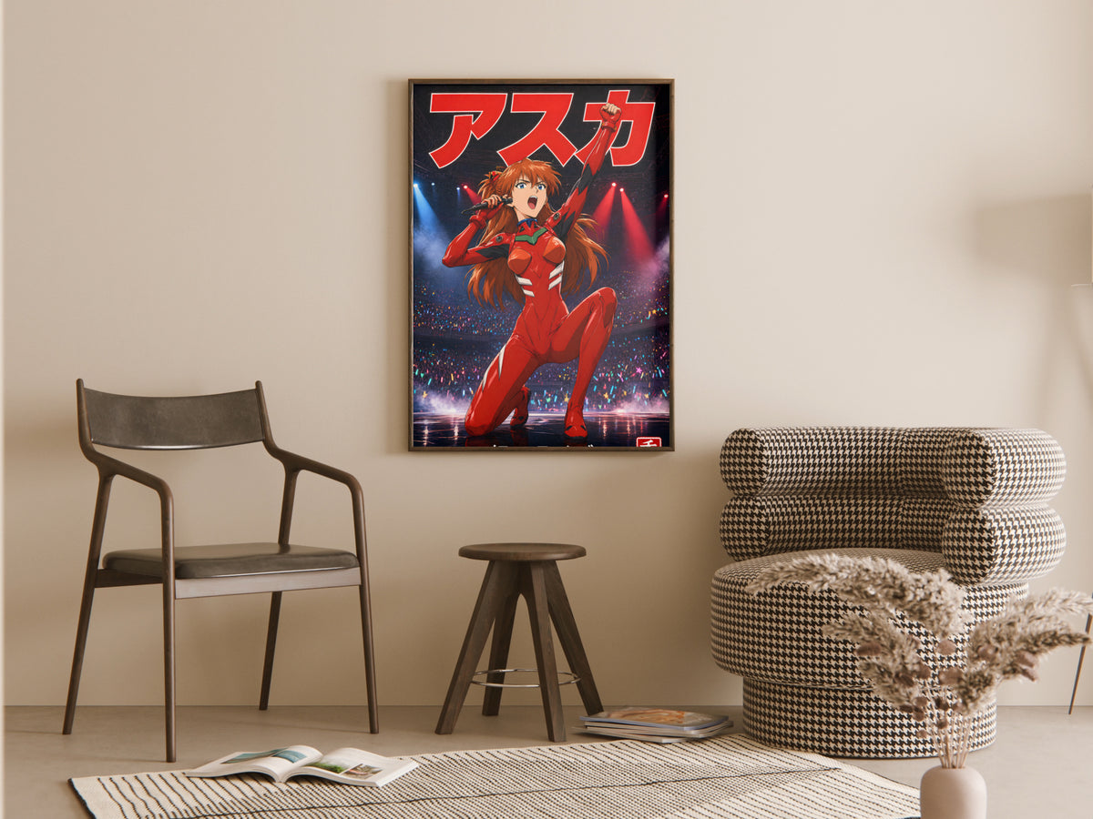 Evangelion Asuka Concert Stage Anime Poster — room