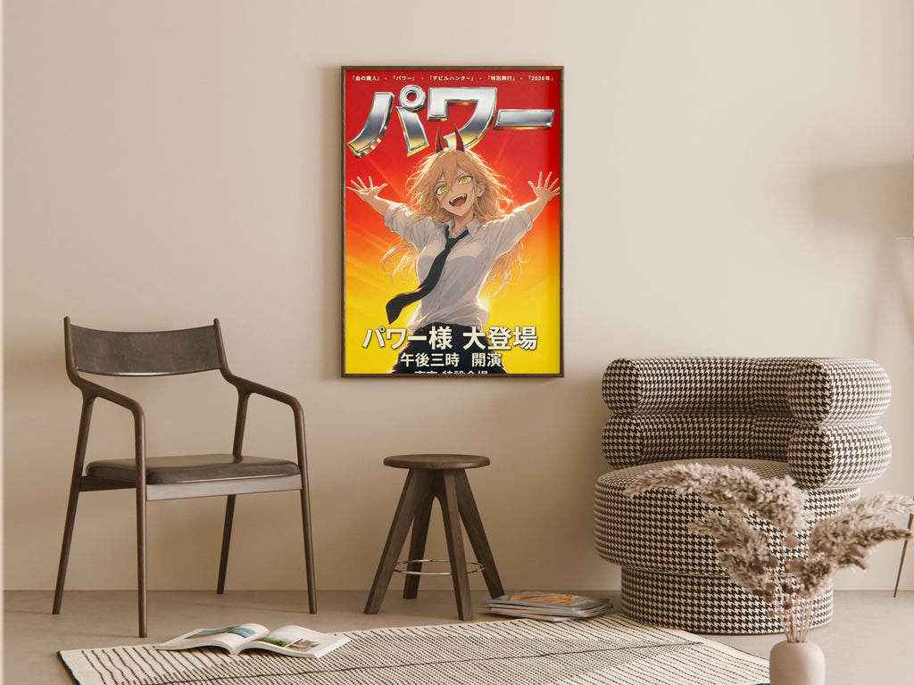 Chainsaw Man Power Chrome Portrait Anime Poster — room