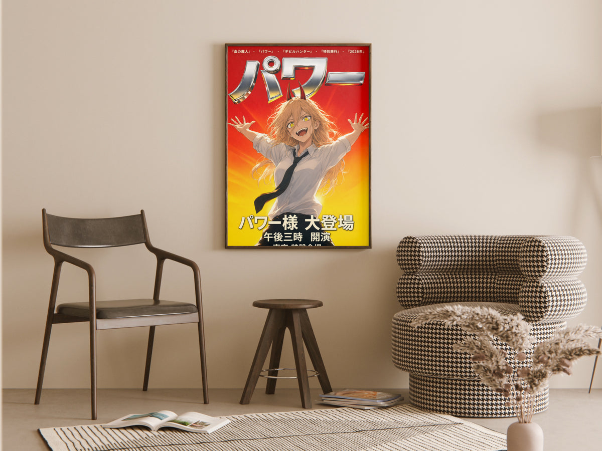Chainsaw Man Power Chrome Portrait Anime Poster — room