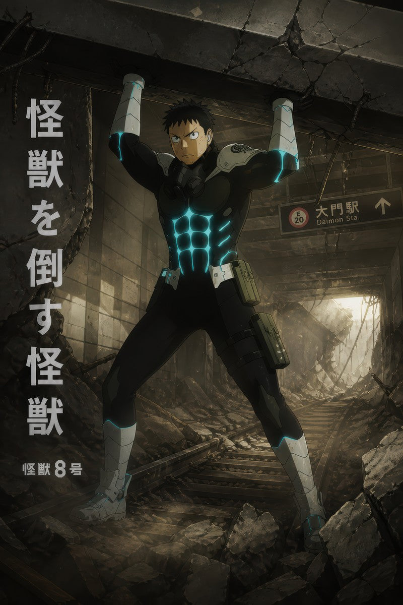 Kaiju No. 8 New30 N03 Subway Rescue Anime Poster