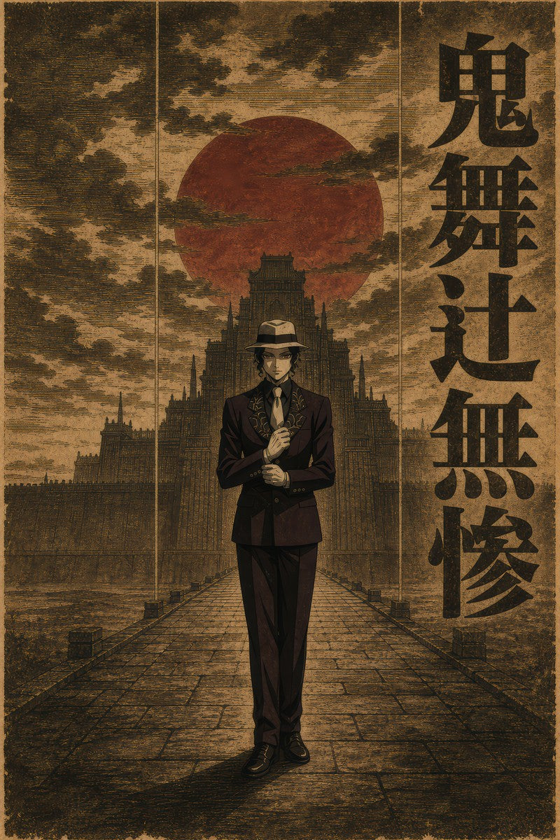 Demon Slayer Muzan Sepia Monumental Anime Poster