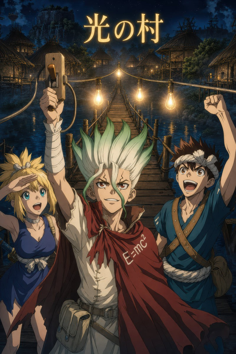 Dr. Stone P13 Village First Lights Anime Poster