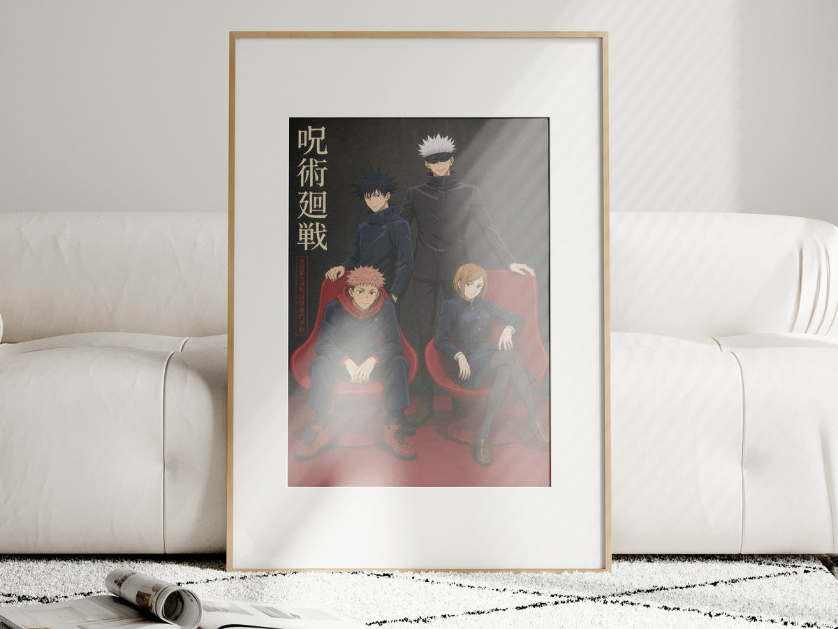 Jjk-Official-Kv-Pilot Core-Four-Chair-Red Gpt-Image-2 Pixazo Medium V01 Anime Po