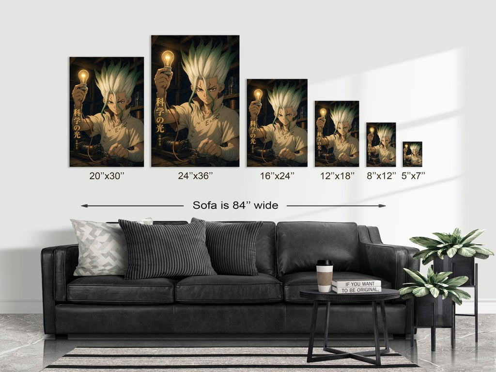 Poster on sofa
