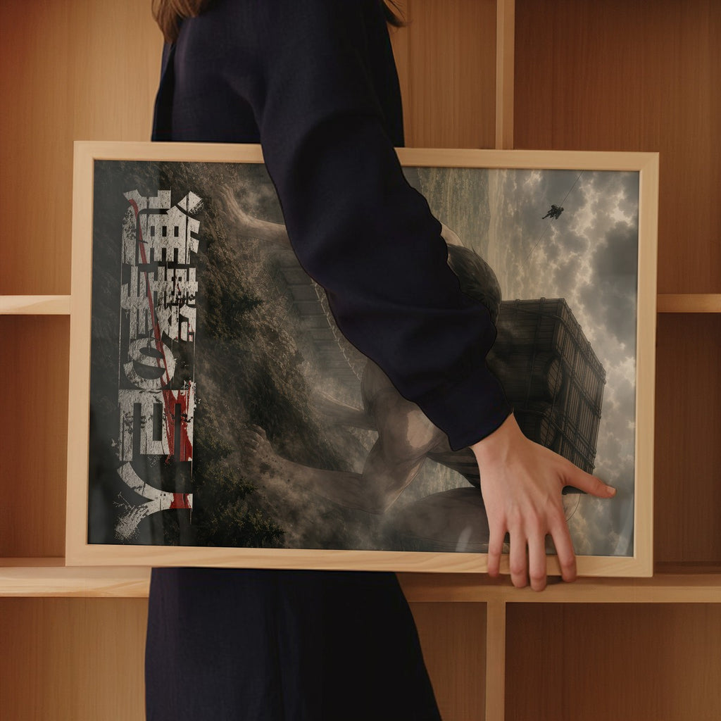 Poster in bedroom setting