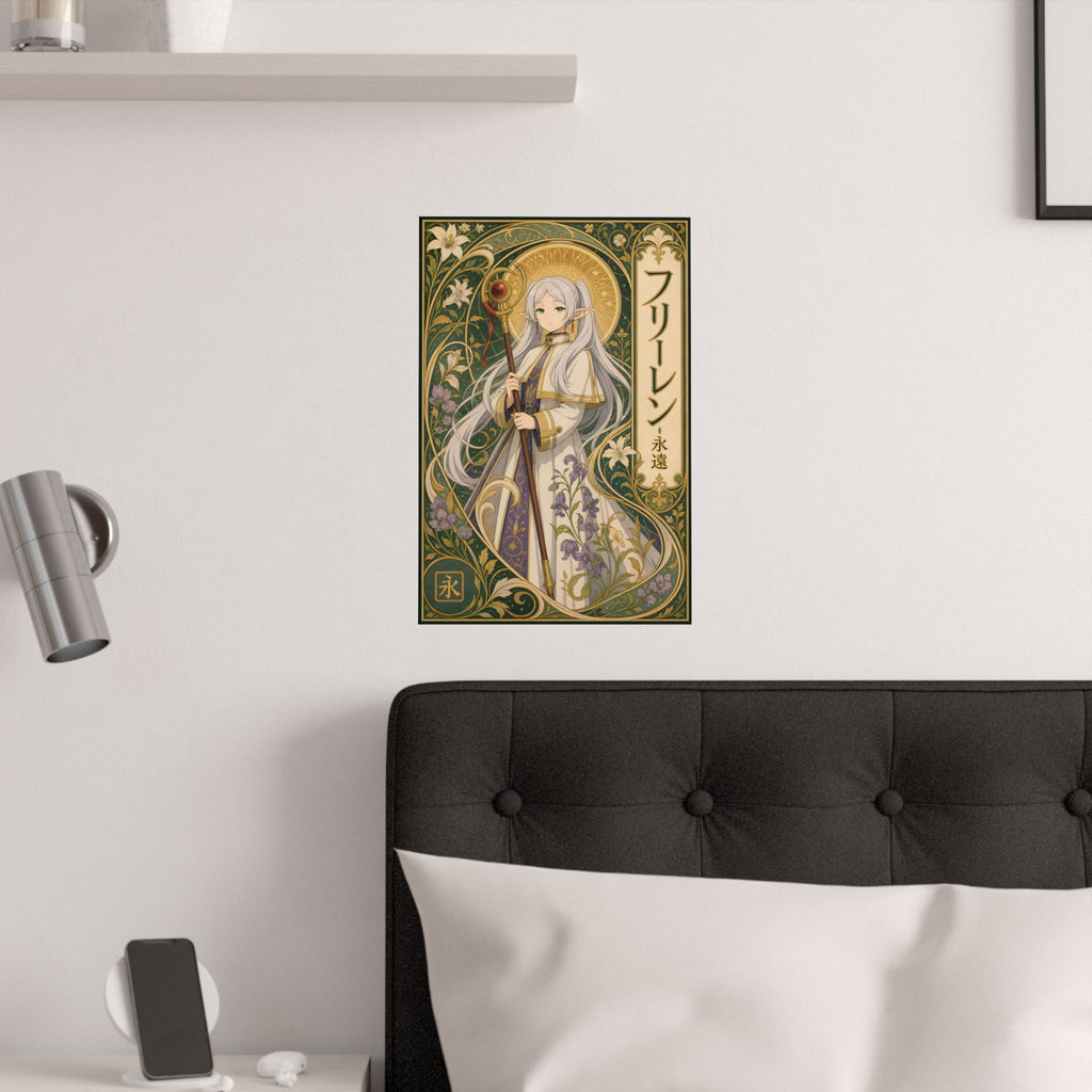 Frieren Fr13 Art Nouveau Anime Poster