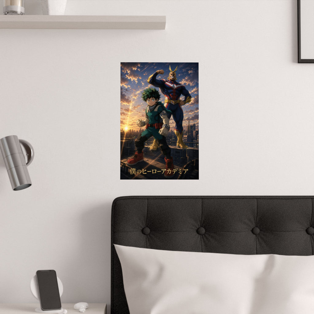 My Hero Academia G3 Deku Allmight Duo Anime Poster