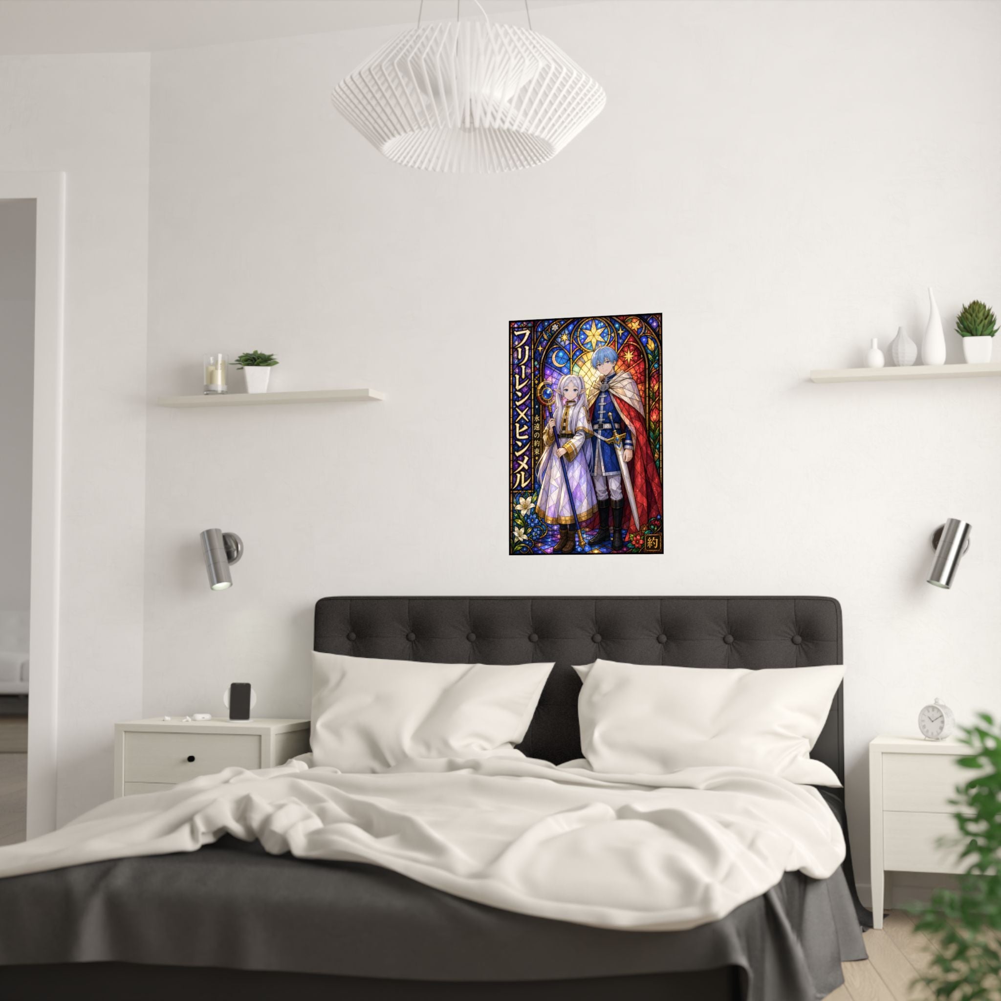 Frieren Fr22 Himmel Stained Glass Anime Poster
