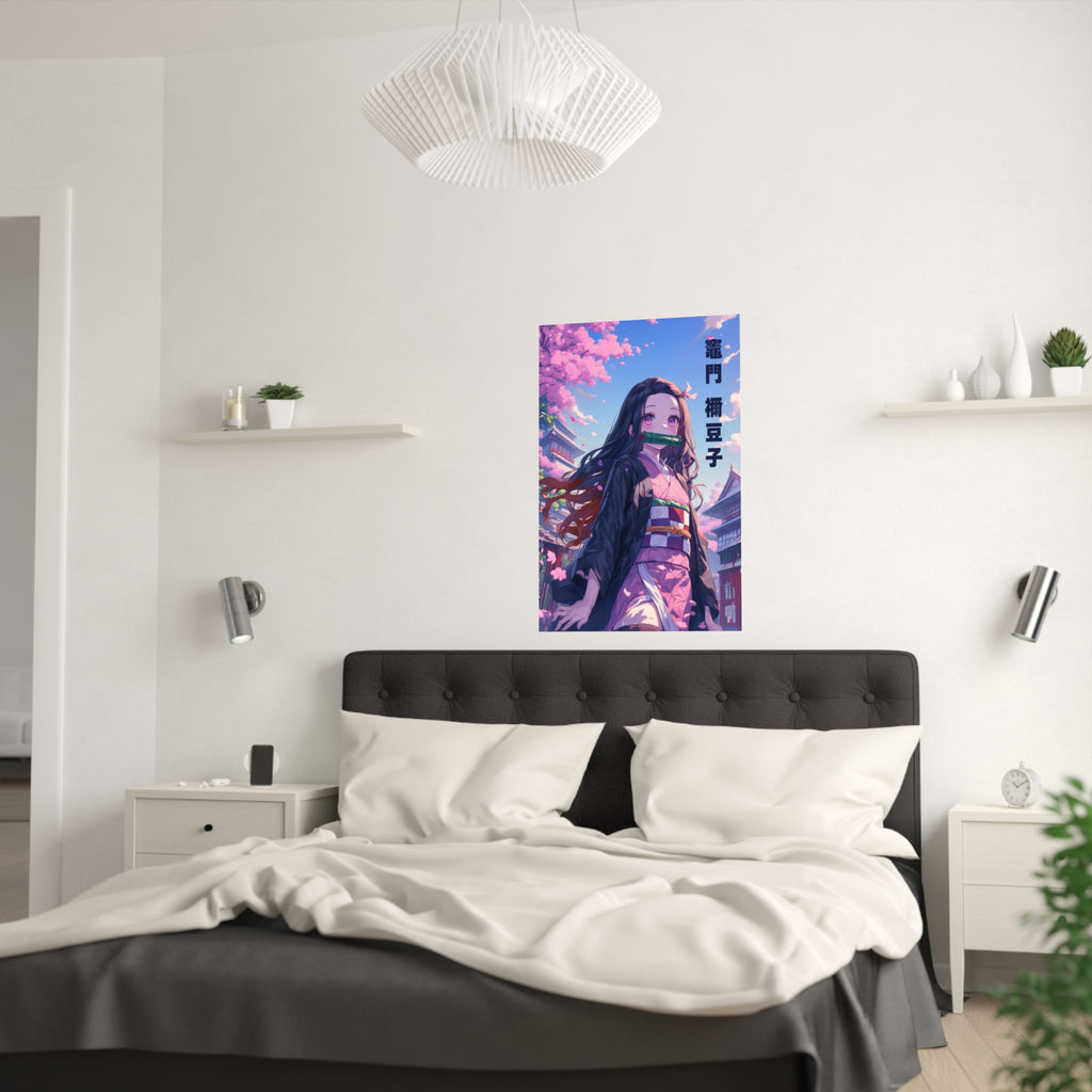 Demon Slayer Nezuko Pink Anime Poster