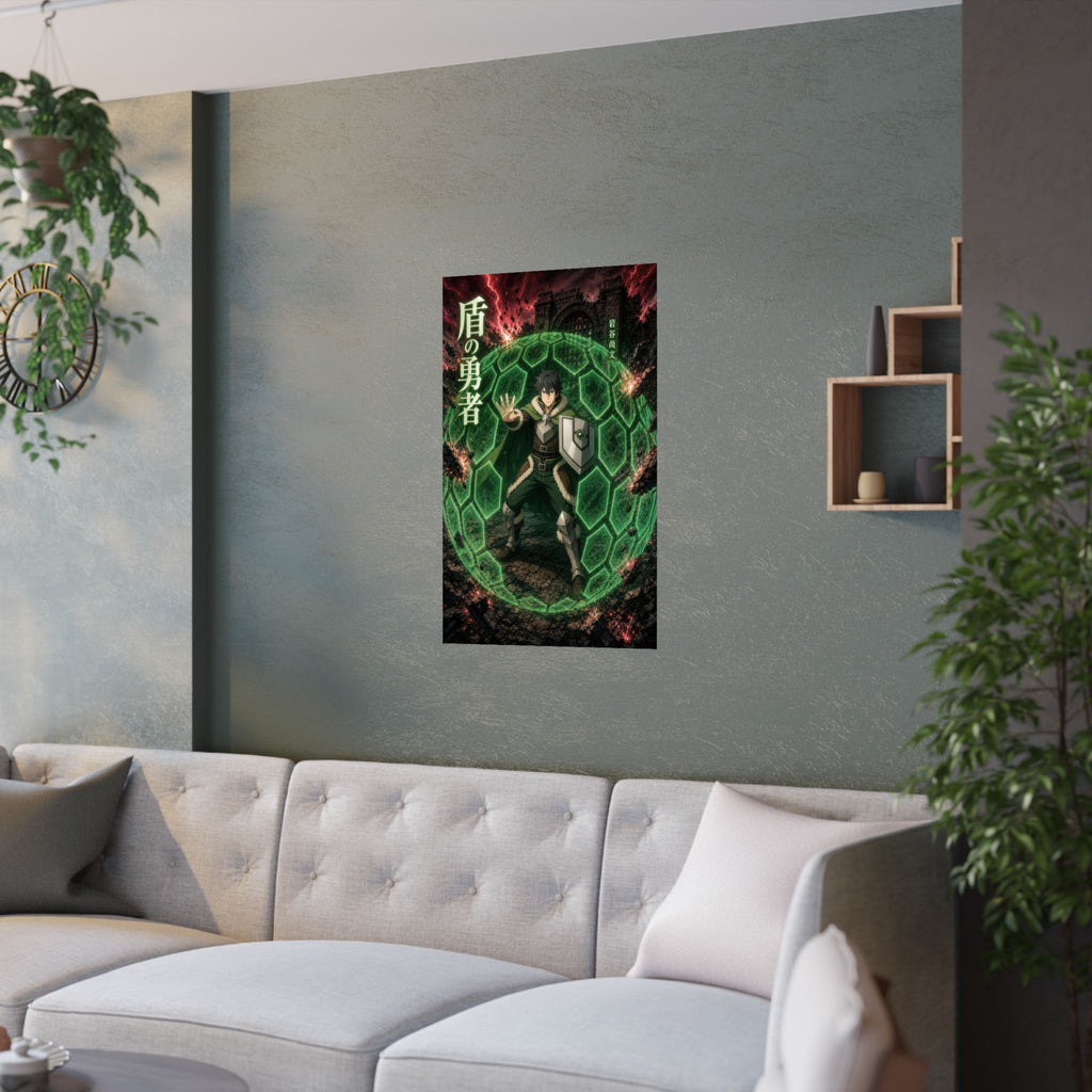 The Rising of the Shield Hero Naofumi Shield Prison Defensive Power Anime Poster