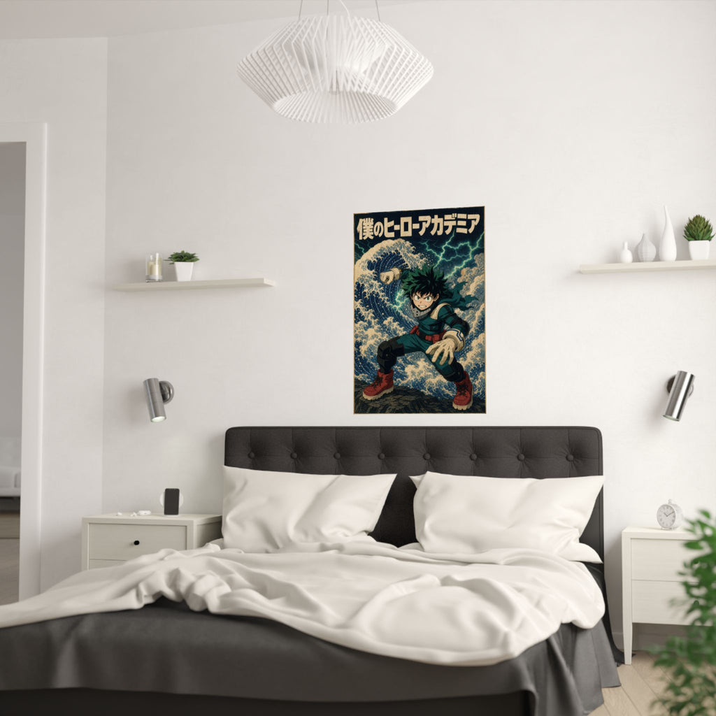 My Hero Academia G8 Deku Ukiyoe Smash Anime Poster