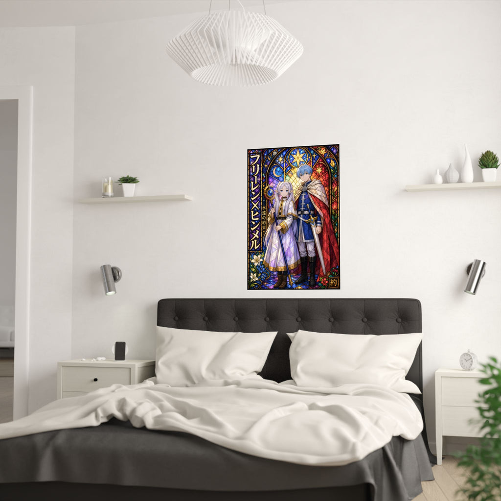 Frieren Fr22 Himmel Stained Glass Anime Poster
