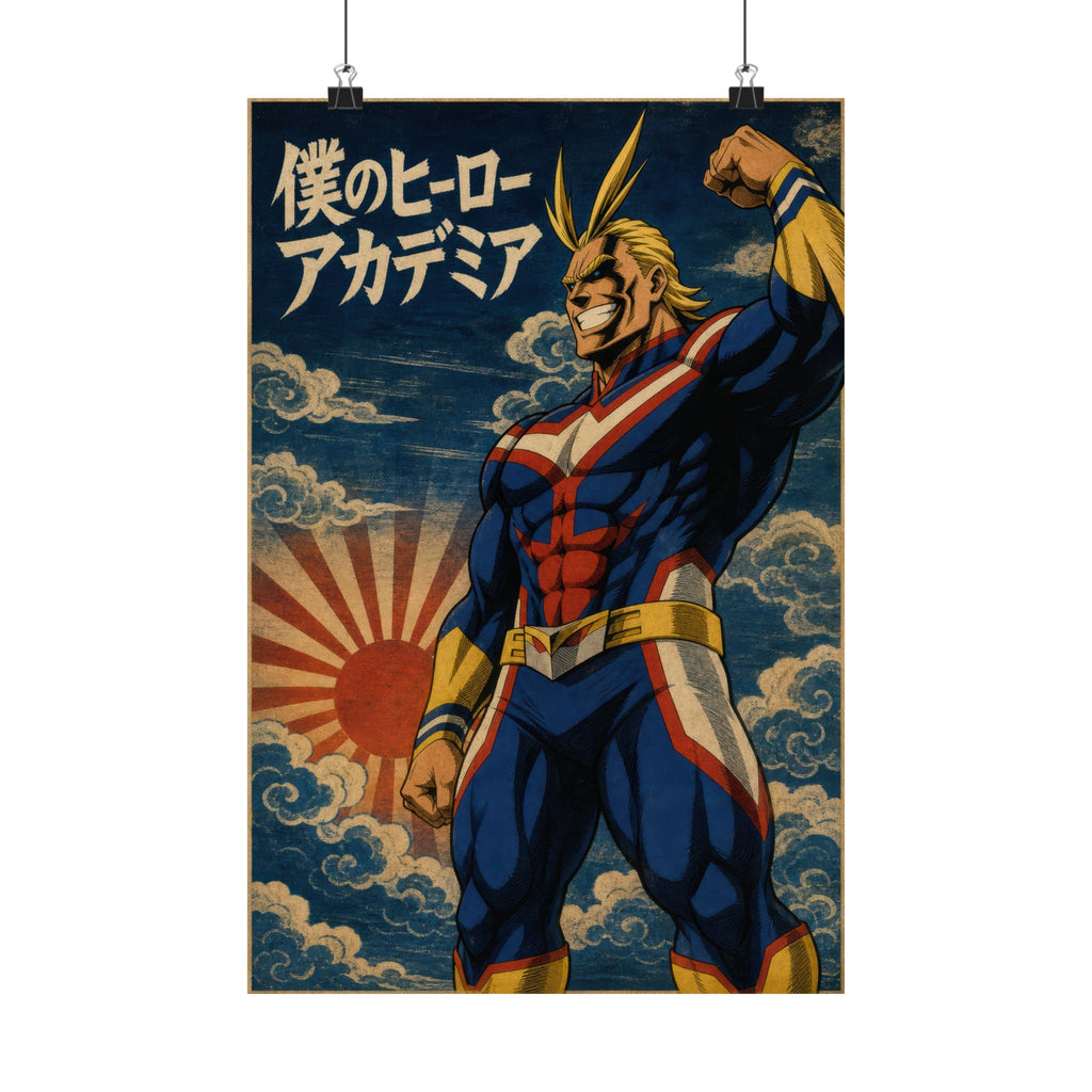 My Hero Academia G7 Allmight Ukiyoe Anime Poster
