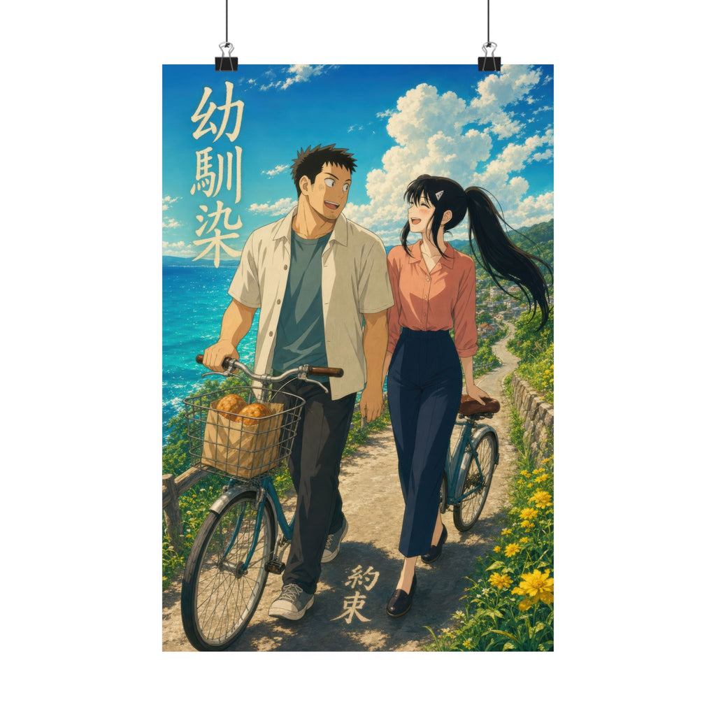 Kaiju No. 8 Kj8 R09 Kafka Mina Seaside Bicycle Miyazaki Anime Poster