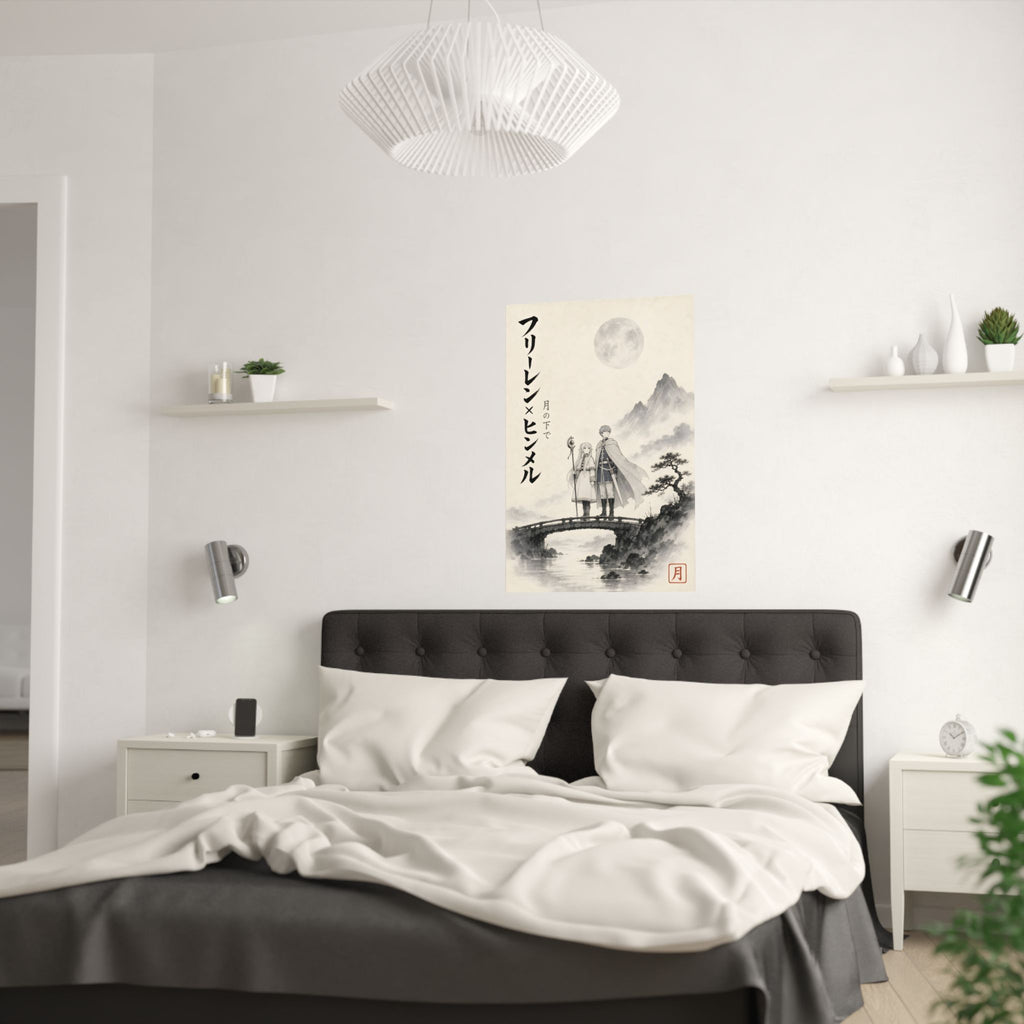 Frieren Fr23 Himmel Sumi E Anime Poster