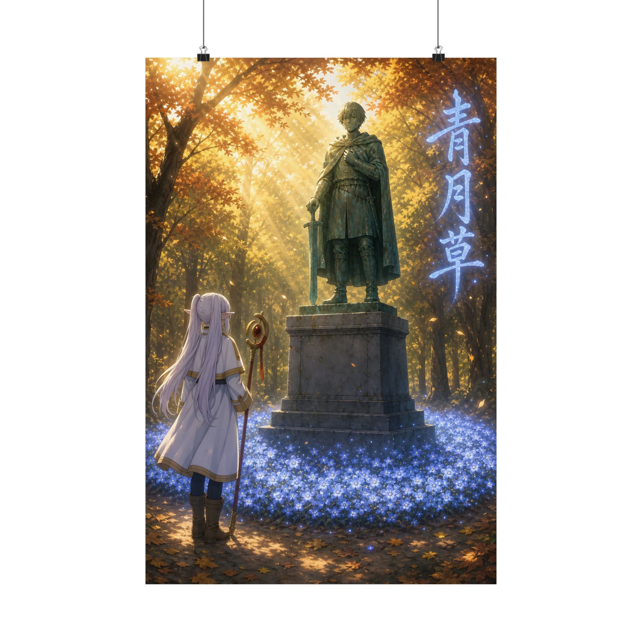 Frieren Fr35 Blue Moon Weed Anime Poster