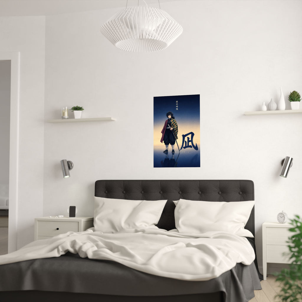 Demon Slayer Giyu Nagi Minimal Still Water Anime Poster