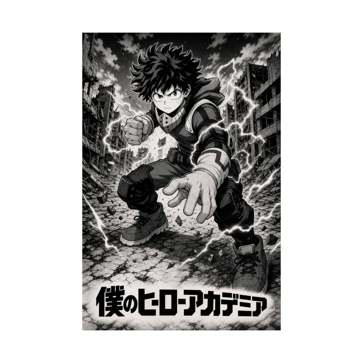 My Hero Academia G5 Deku Bw Manga Anime Poster