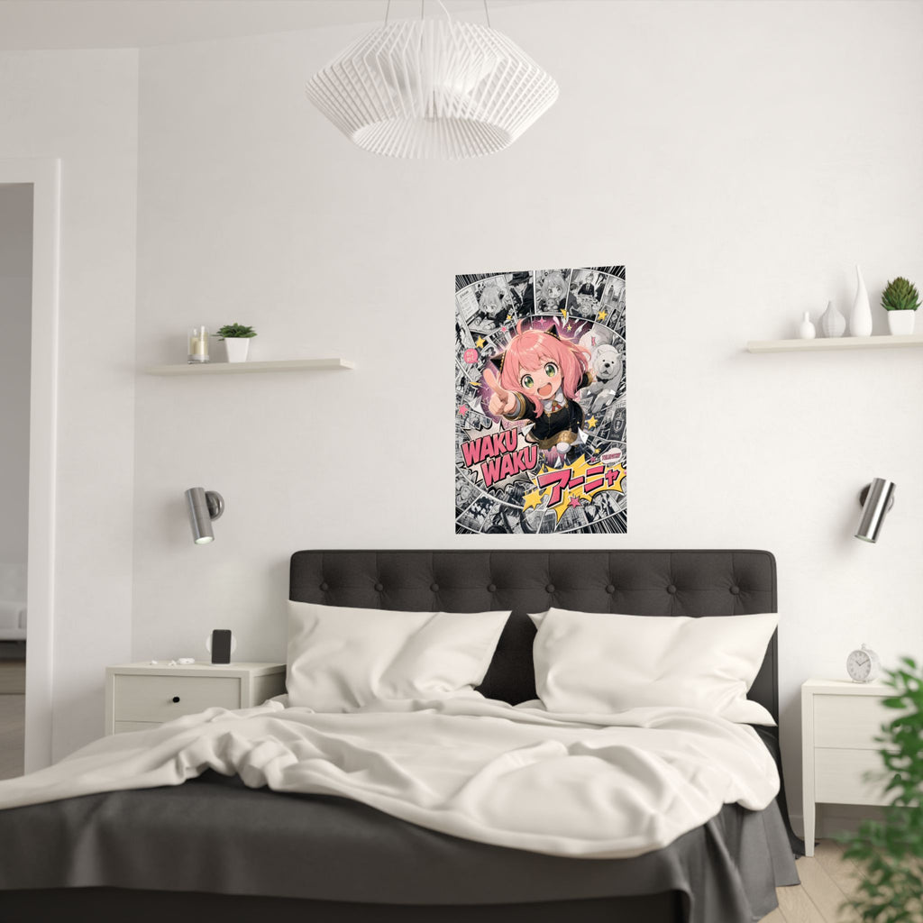 Anya Waku Waku Manga Collage Spy x Family Anime Poster