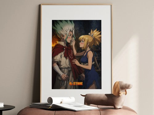 Dr. Stone P19 Senku Kohaku Care Anime Poster