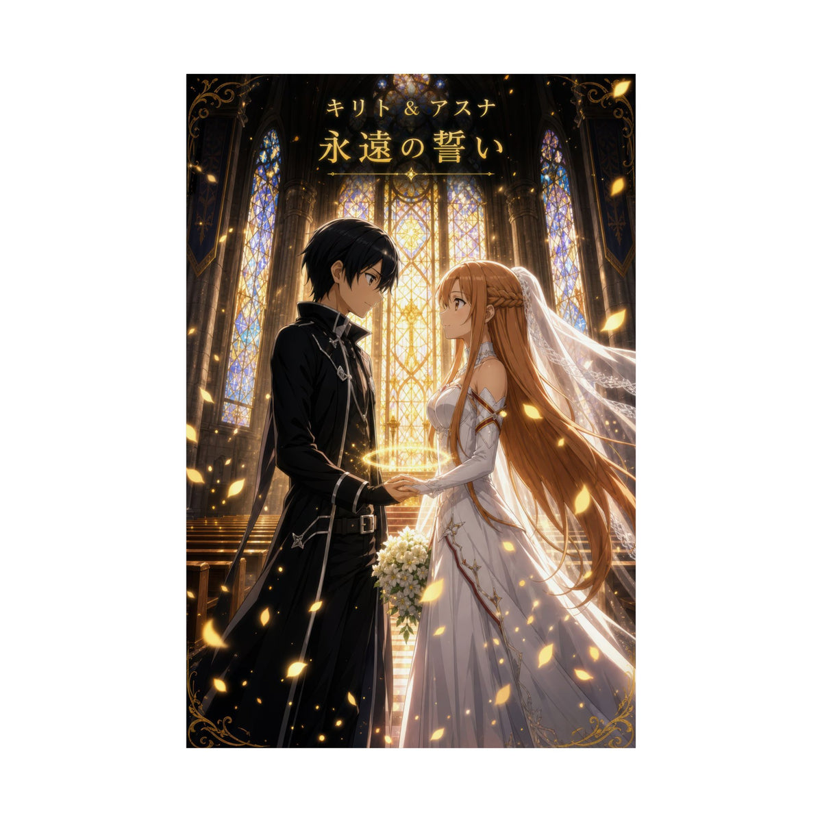 Sword Art Online Sao05 Kirito Asuna Wedding Church Ceremonial Key Visual Anime P