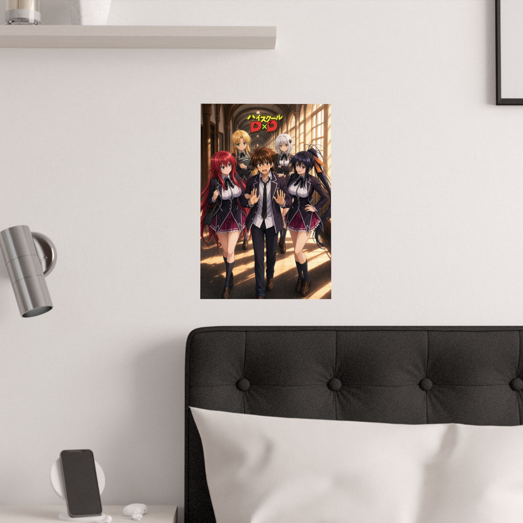 High School DxD P17 Issei Hallway Harem Anime Poster