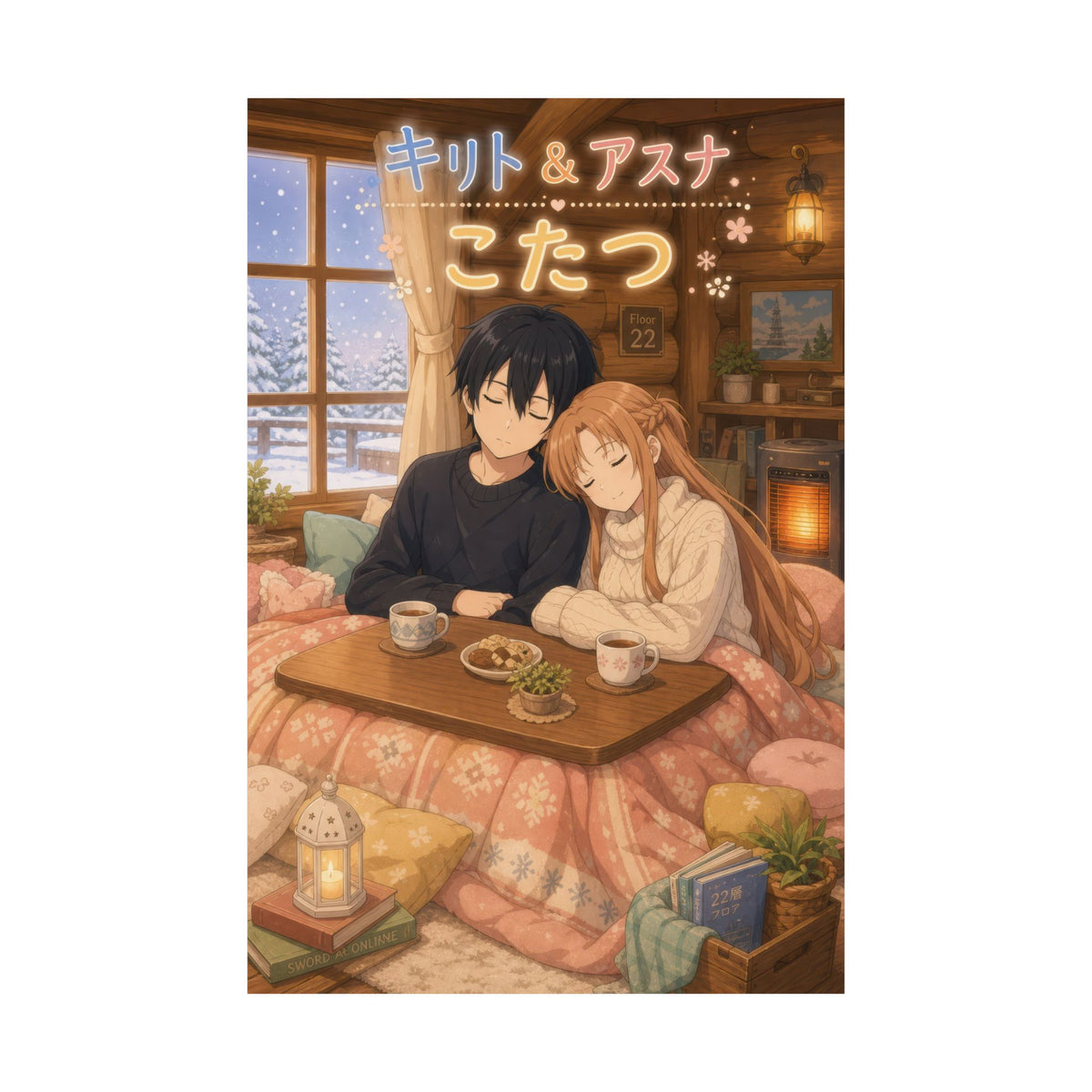Sword Art Online Sao16 Cute Kotatsu Nap Kawaii Anime Poster
