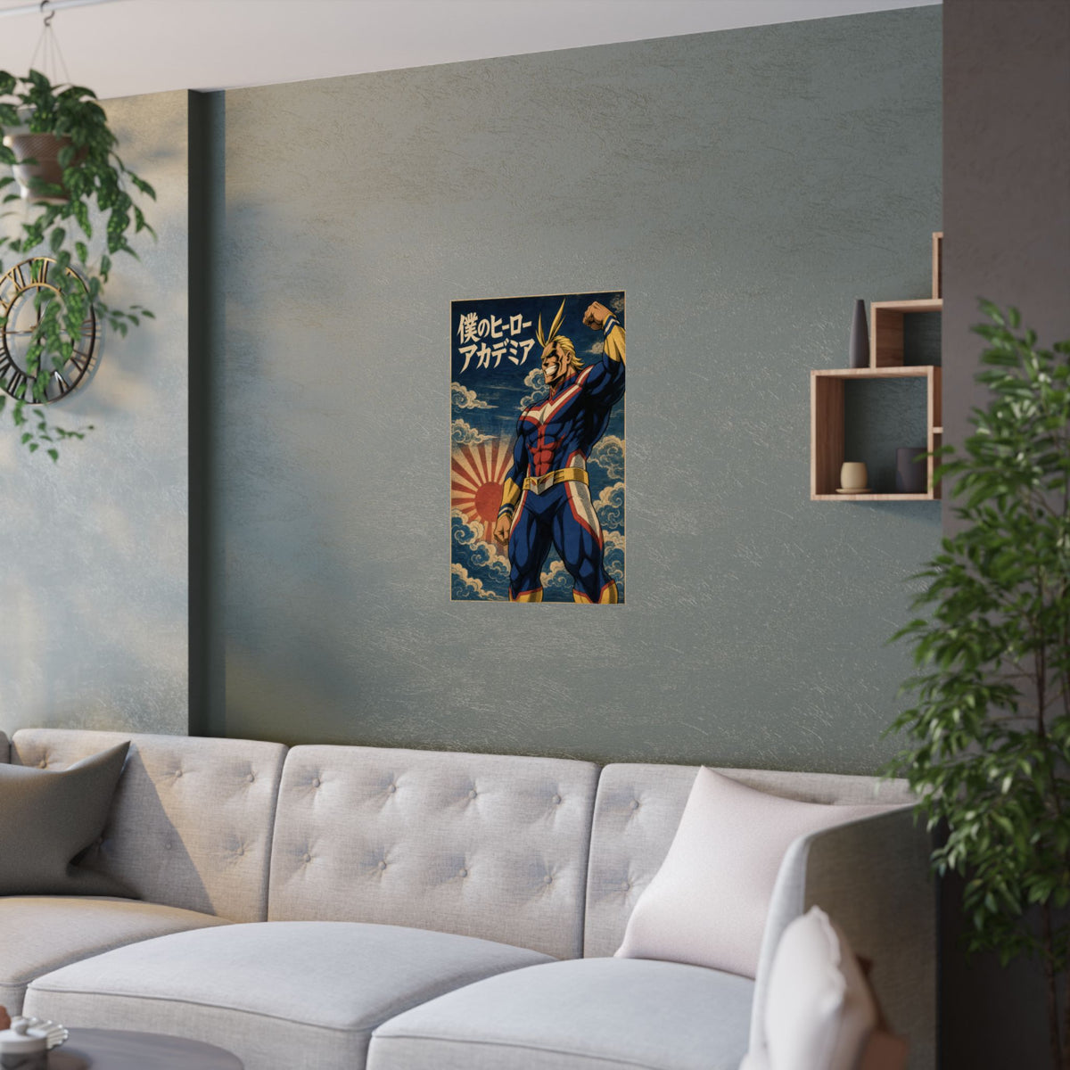 My Hero Academia G7 Allmight Ukiyoe Anime Poster