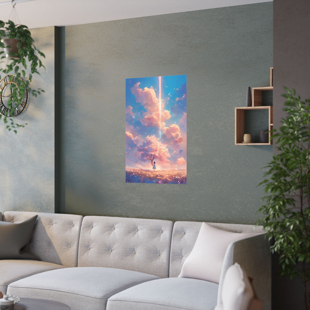Beauty Cherry Blossom Anime Poster