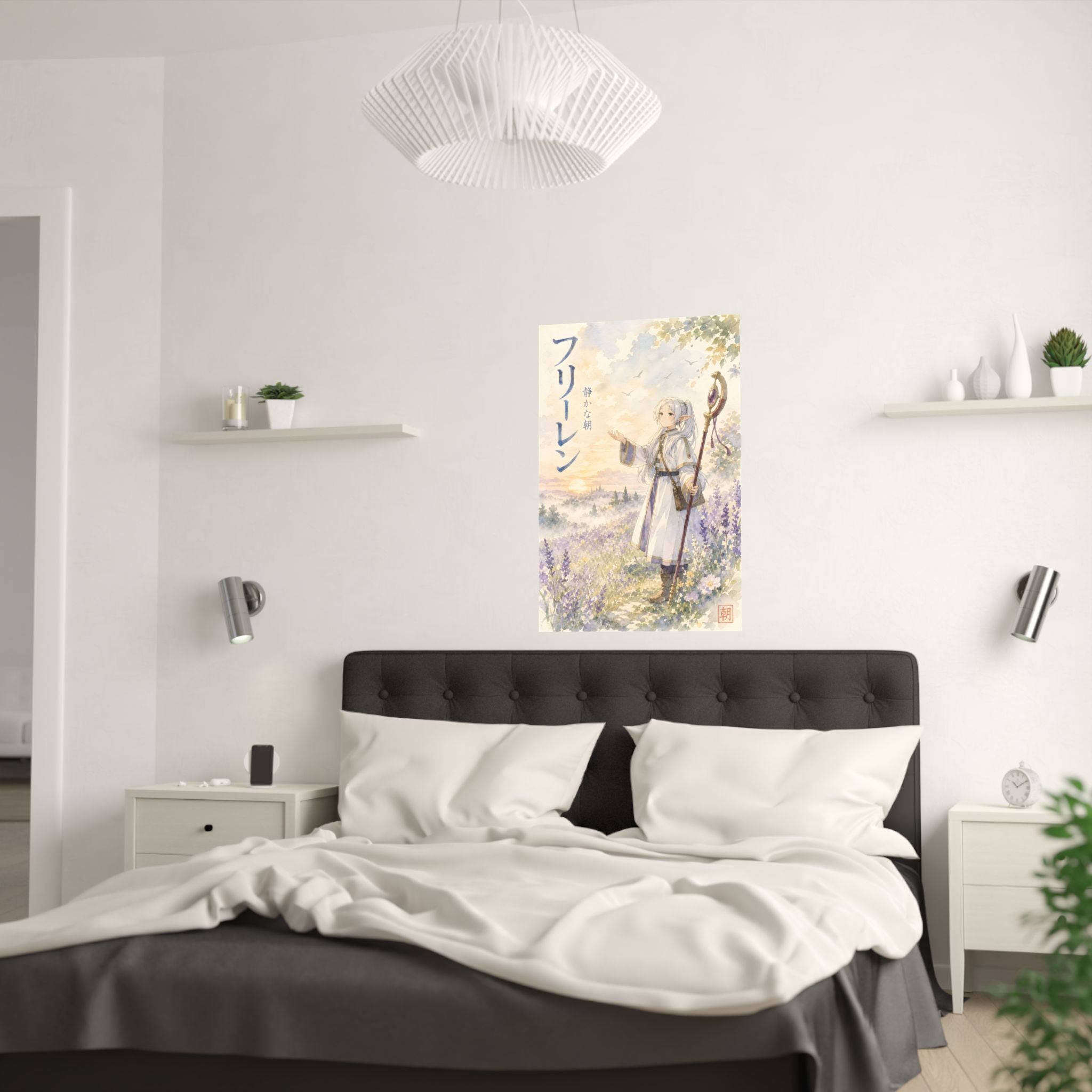Frieren Fr12 Watercolor Anime Poster