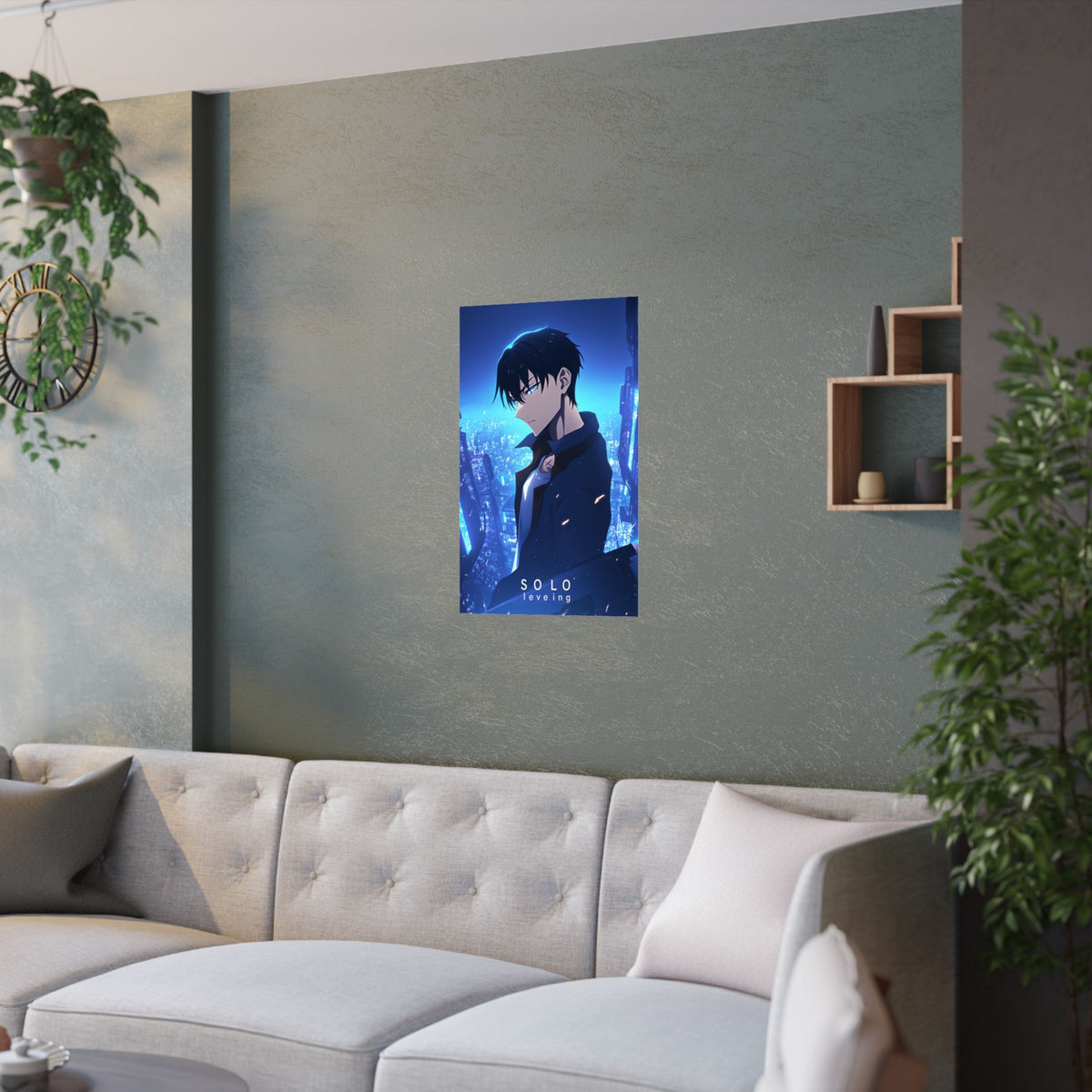 Solo Leveling Jinwoo City Anime Poster
