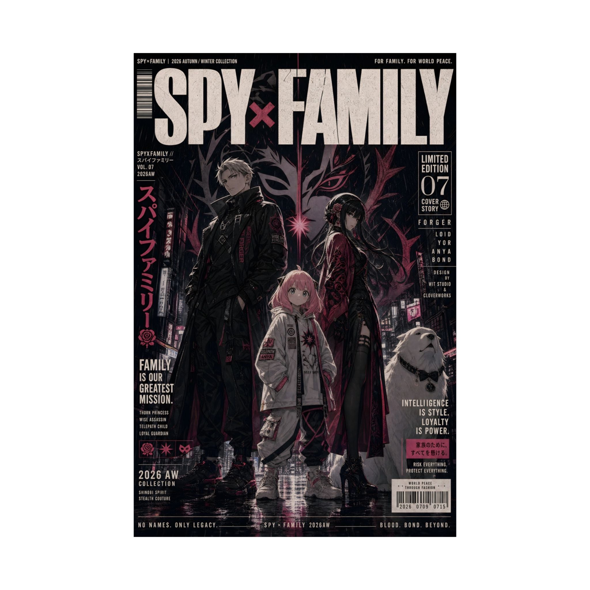 Spy x Family Forger Family Streetwear Anime Poster