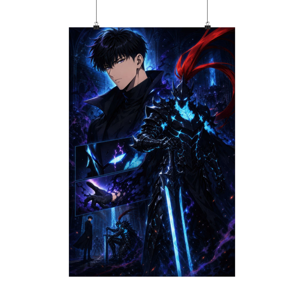 Solo Leveling Sl59 Jinwoo Igris Anime Editorial Anime Poster