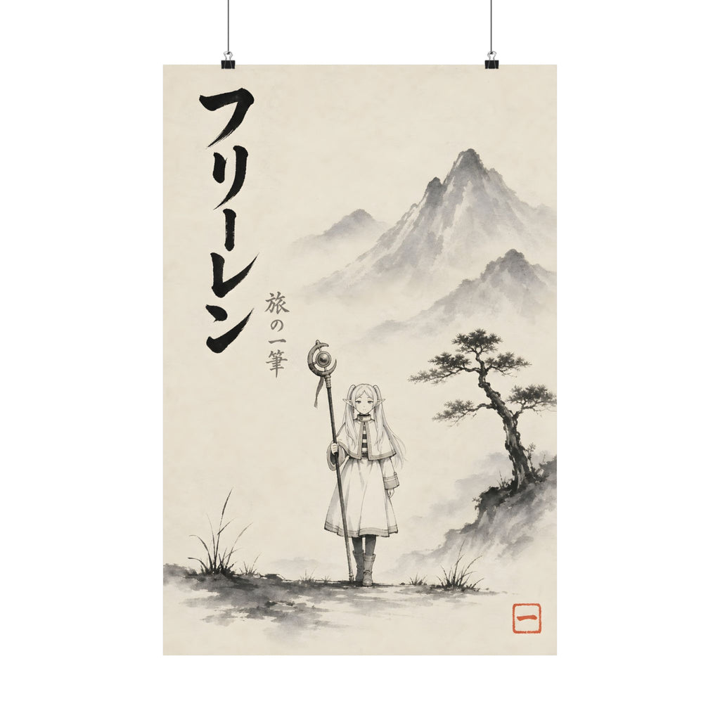 Frieren Fr15 Sumi E Anime Poster