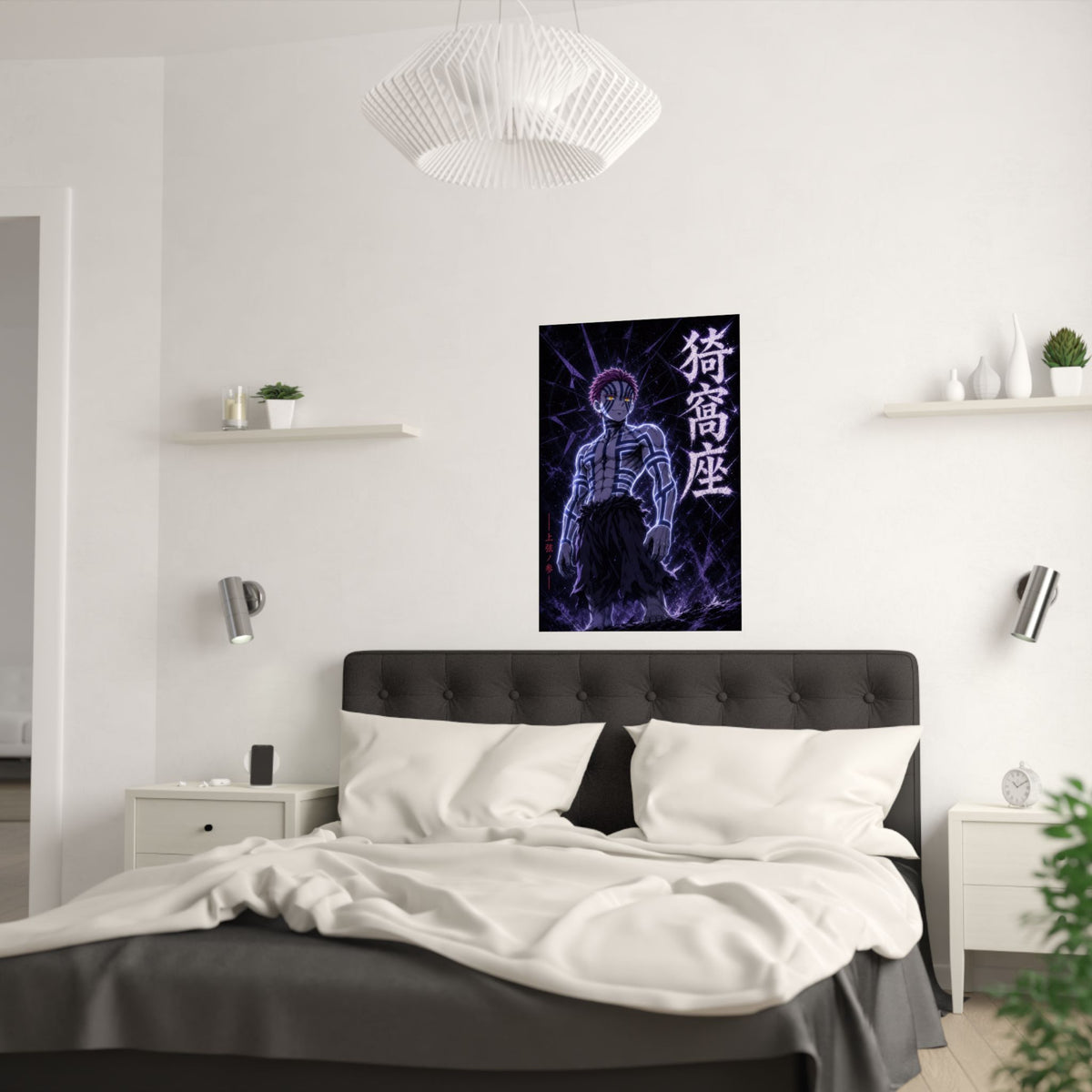 Demon Slayer Dv01 Akaza Electric Profile Anime Poster