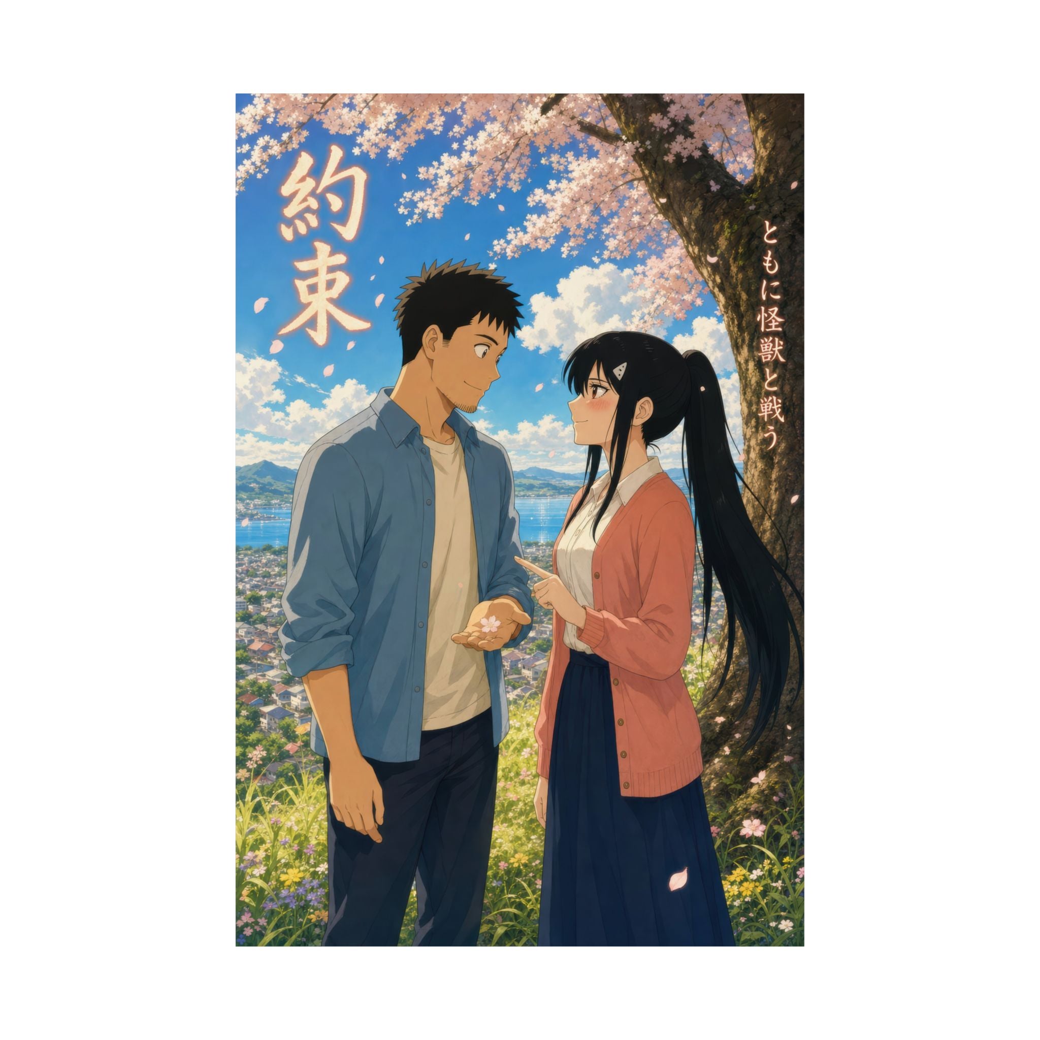 Kaiju No. 8 Kj8 R08 Kafka Mina Childhood Promise Tree Miyazaki Anime Poster