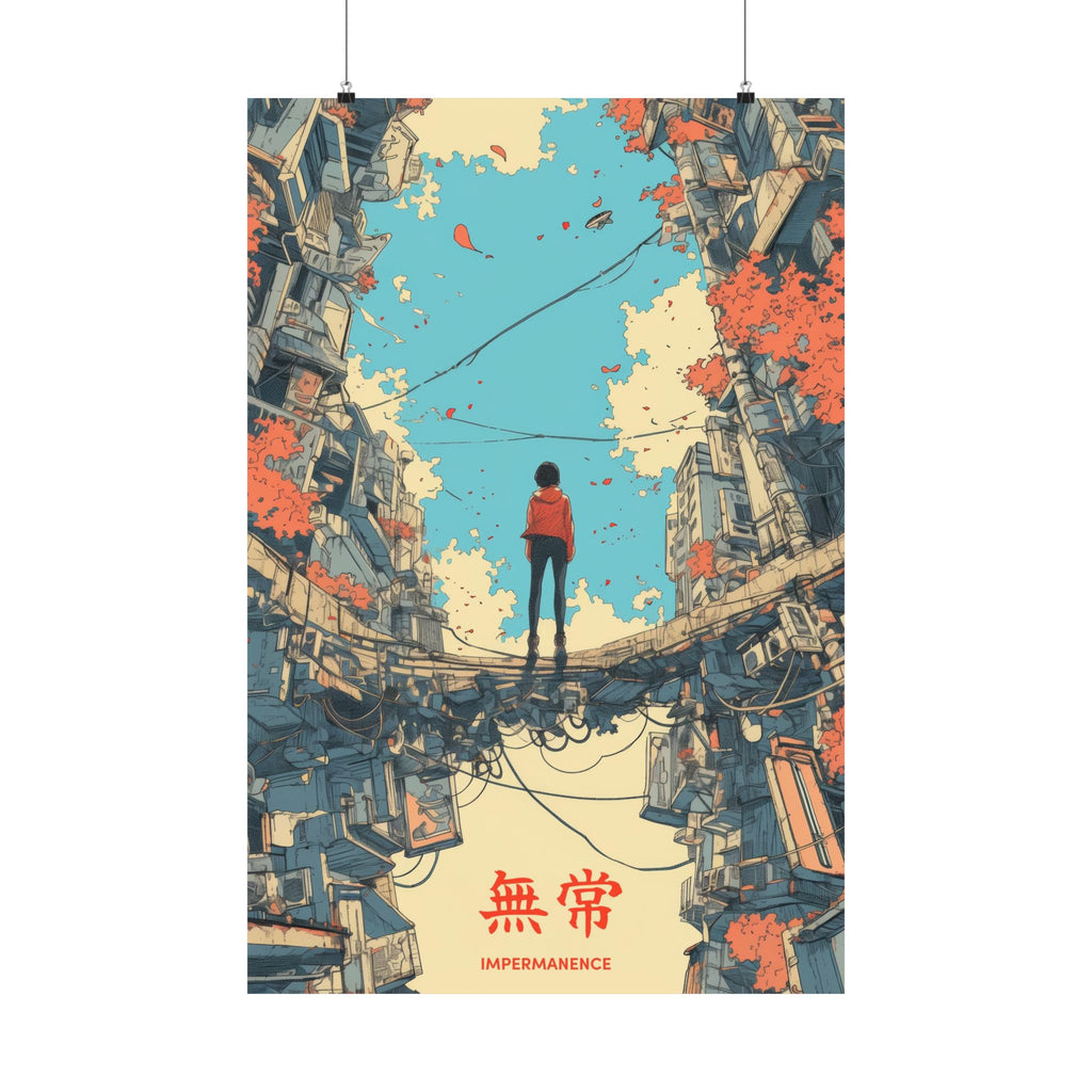 Perminance - Girl Buildings Anime Poster